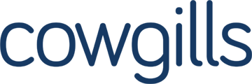 Cowgills logo in blue